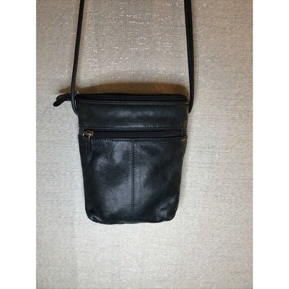 GENUINE ILI NEW YORK Leather Bag Purse Cross Body Dark Green Adj. Strap … - Picture 7 of 13